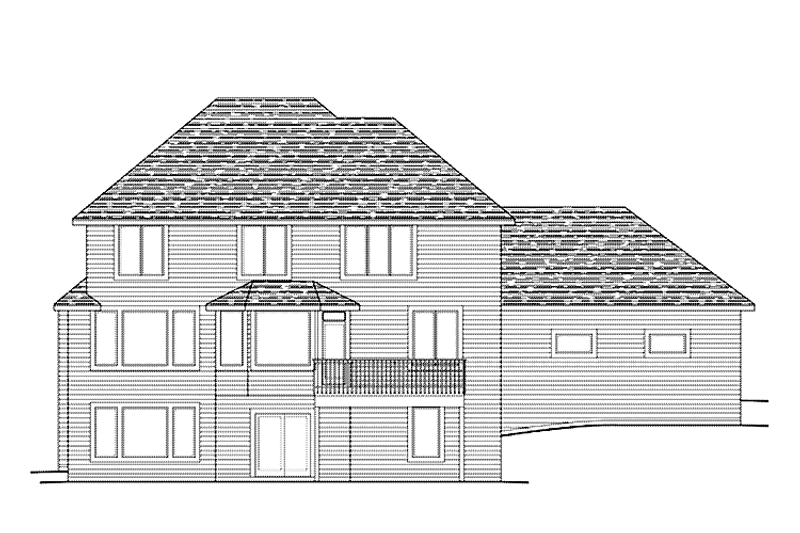 Home Plan - Exterior - Rear Elevation for Traditional House Plan #51-1055 - 4 bed, 3 bath