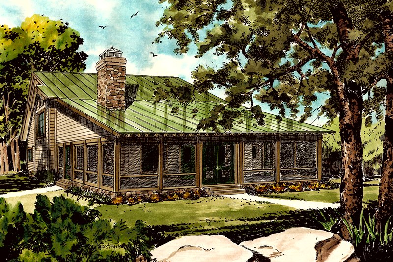 Dream House Plan - Exterior - Front Elevation 3 for Cabin House Plan #942-34 - 3 bed, 0 bath