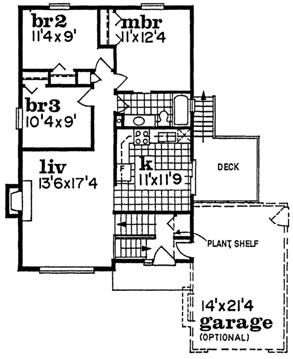 Architectural House Design - Contemporary Floor Plan - Main Floor Plan #47-778