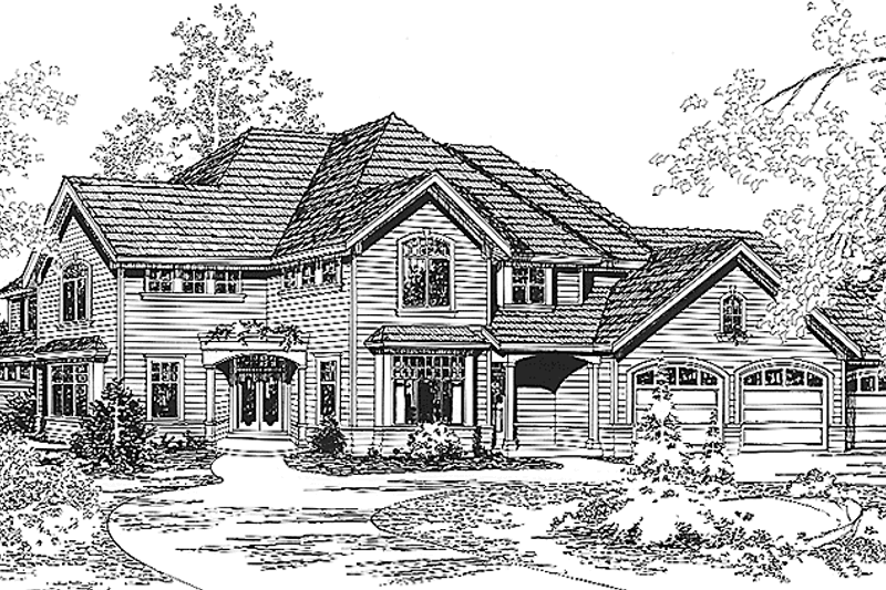 Dream House Plan - Traditional Exterior - Front Elevation Plan #966-34