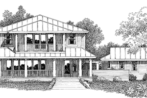 Country Exterior - Front Elevation Plan #72-946