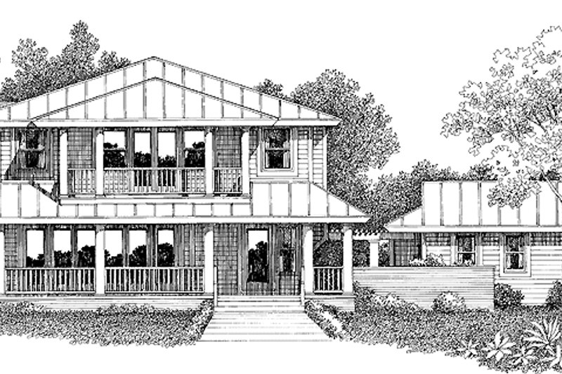 Architectural House Design - Country Exterior - Front Elevation Plan #72-946