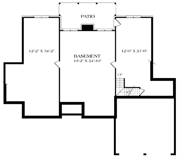 House Design - Traditional Floor Plan - Lower Floor Plan #453-102