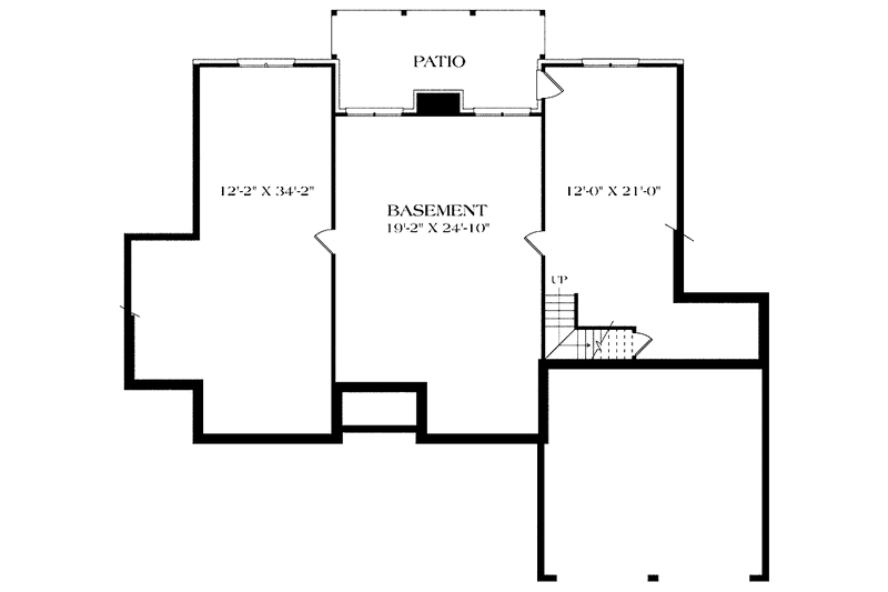 House Blueprint - Floor Plan - Lower Floor for Traditional House Plan #453-102 - 4 bed, 2.5 bath