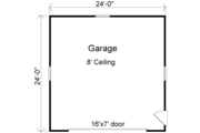 Traditional Style House Plan - 0 Beds 0 Baths 576 Sq/Ft Plan #22-445 