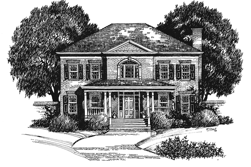 Home Plan - Classical Exterior - Front Elevation Plan #429-163