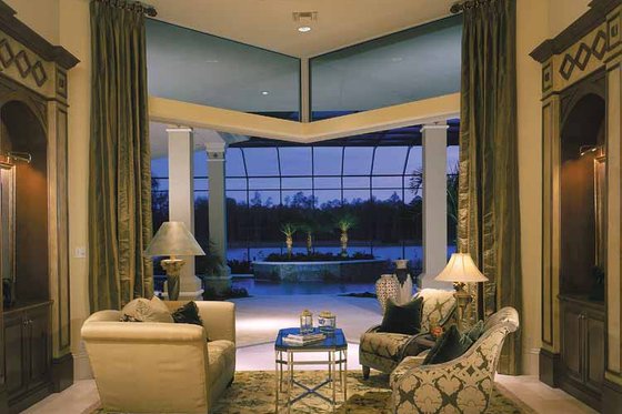 Interior - Family Room for Mediterranean House Plan #930-319 - 3 bed, 4.5 bath