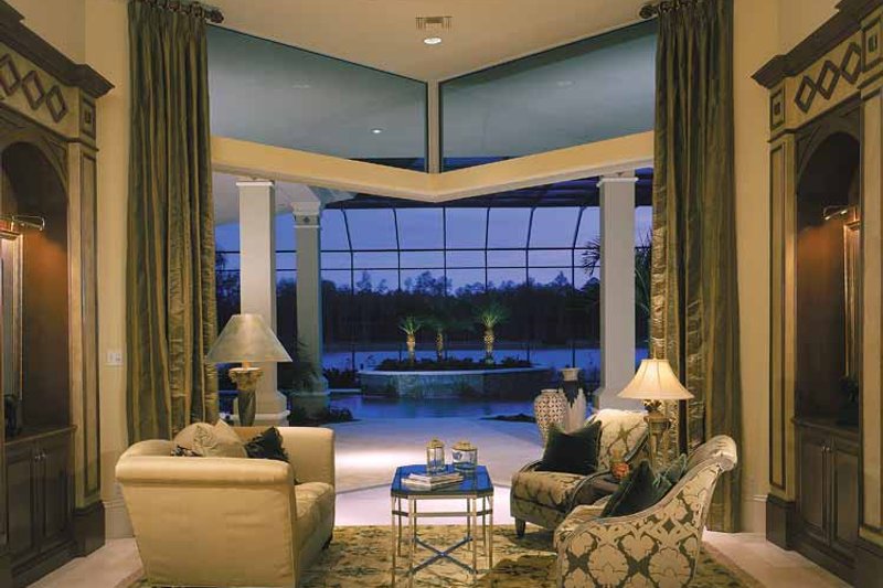 Architectural House Design - Interior - Family Room for Mediterranean House Plan #930-319 - 3 bed, 4.5 bath