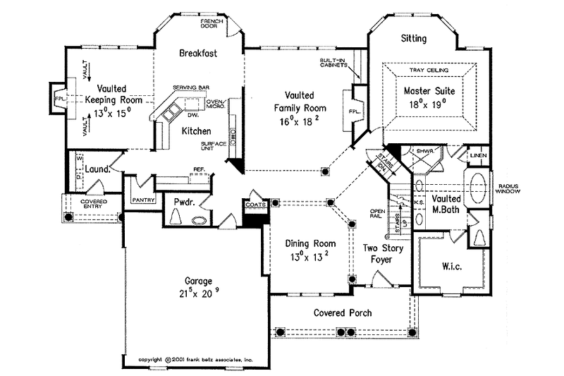 Home Plan - Floor Plan - Main Floor for Country House Plan #927-642 - 4 bed, 3.5 bath