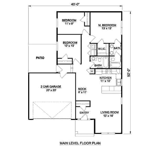 Ranch Floor Plan - Main Floor Plan #116-279