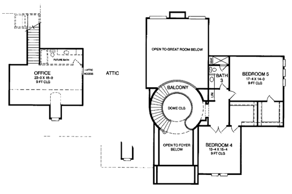 Architectural House Design - Country Floor Plan - Upper Floor Plan #952-274