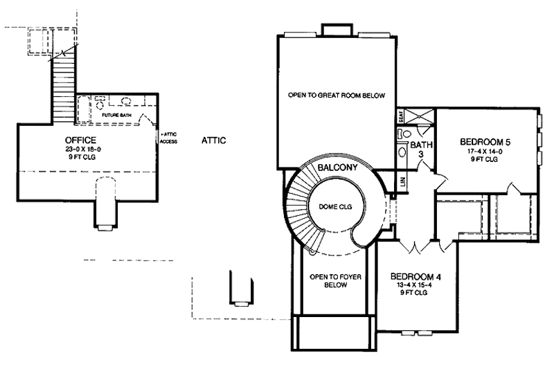 Home Plan - Floor Plan - Upper Floor for Country House Plan #952-274 - 5 bed, 3 bath