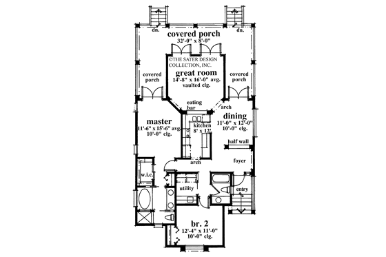 Floor Plan - Main Floor for Country House Plan #930-73 - 2 bed, 2 bath