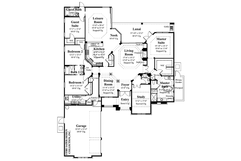 Dream House Plan - Floor Plan - Main Floor for Mediterranean House Plan #930-350 - 4 bed, 3.5 bath