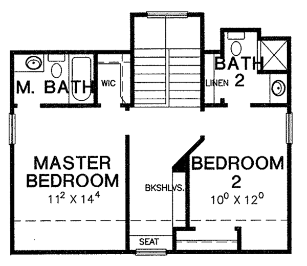 House Blueprint - Country Floor Plan - Upper Floor Plan #472-24