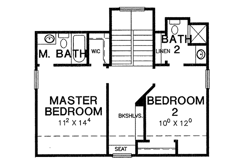 Dream House Plan - Floor Plan - Upper Floor for Country House Plan #472-24 - 2 bed, 2.5 bath