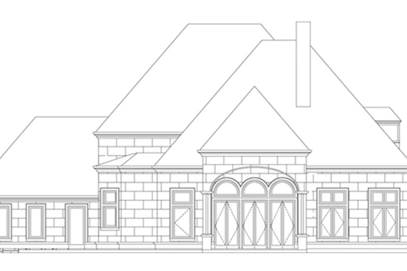 Home Plan - Exterior - Rear Elevation for European House Plan #119-417 - 4 bed, 4 bath
