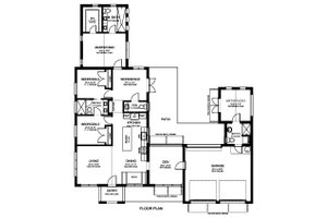 Floor Plan - Main Floor for Modern House Plan #1058-171 - 3 bed, 3.5 bath