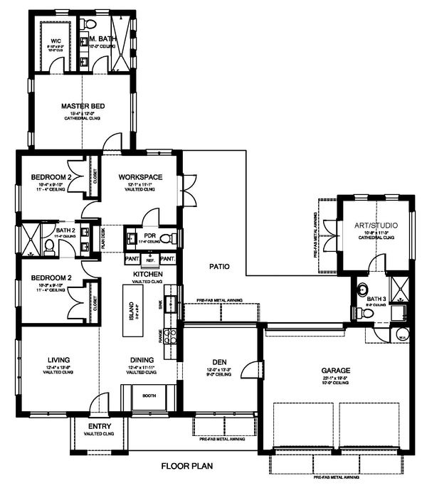 Modern Floor Plan - Main Floor Plan #1058-171