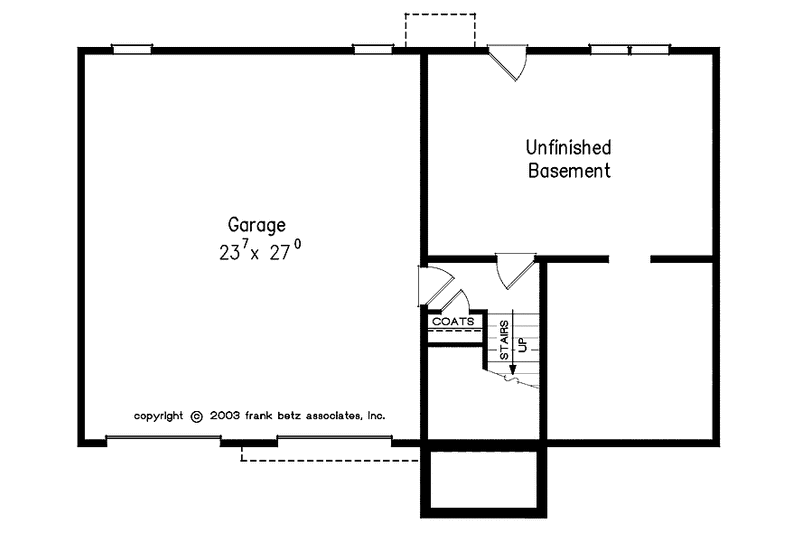 Home Plan - Floor Plan - Lower Floor for Craftsman House Plan #927-266 - 3 bed, 2 bath