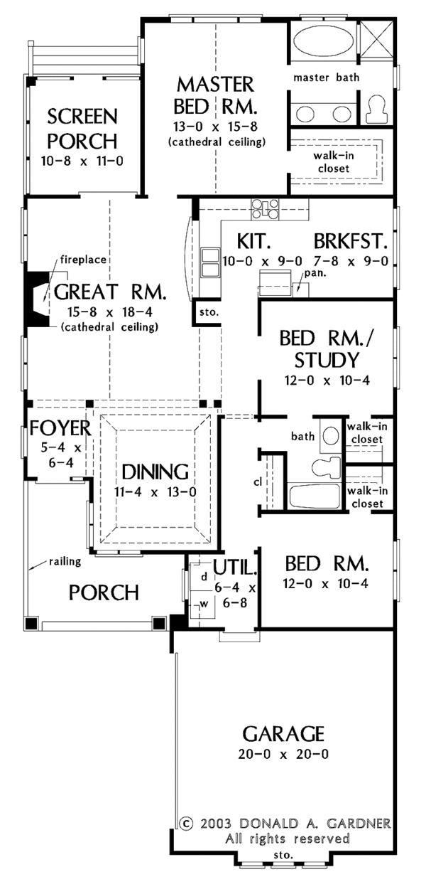 Craftsman Floor Plan - Main Floor Plan #929-84