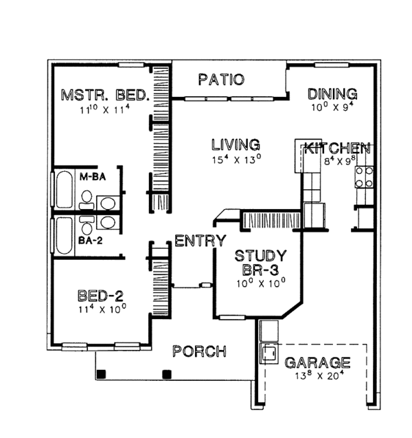Architectural House Design - Country Floor Plan - Main Floor Plan #472-308