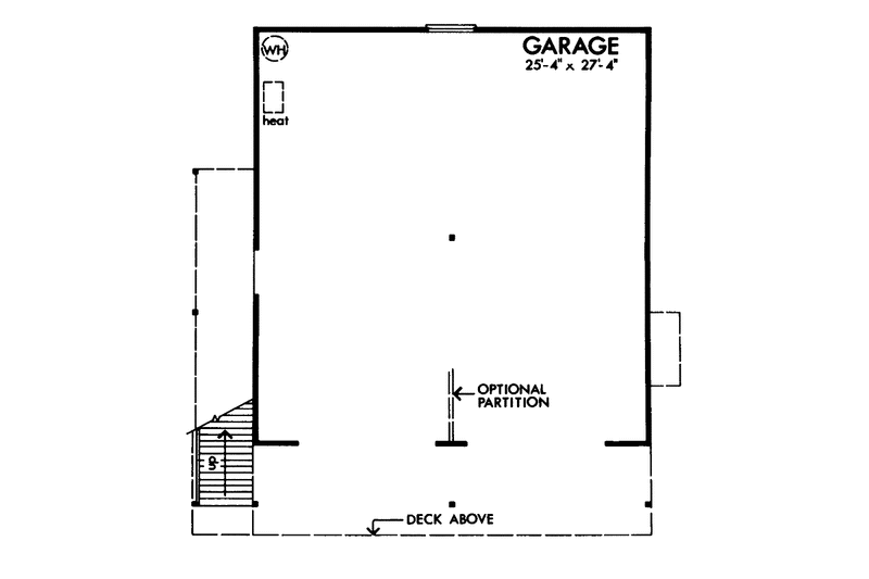 Home Plan - Floor Plan - Lower Floor for Contemporary House Plan #320-824 - 1 bed, 1 bath
