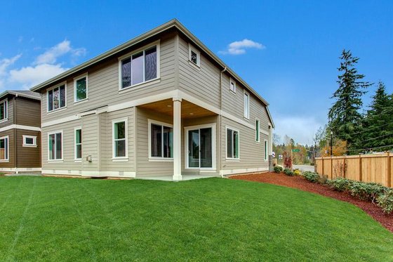 Exterior - Rear Elevation for Colonial House Plan #1066-76 - 6 bed, 3 bath