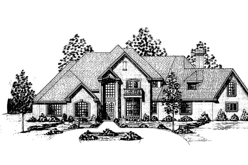 Dream House Plan - Exterior - Front Elevation 3 for Traditional House Plan #52-241 - 4 bed, 4.5 bath