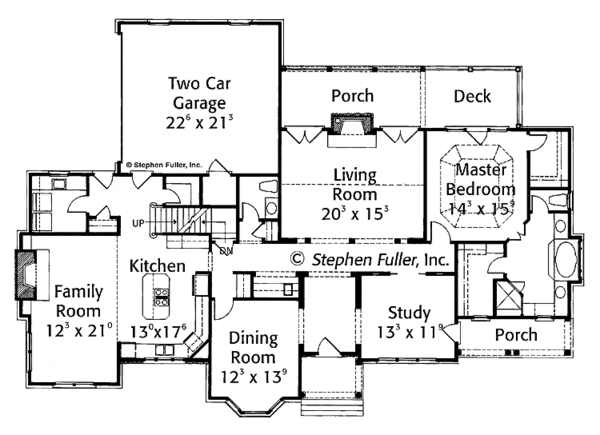 Dream House Plan - Country Floor Plan - Main Floor Plan #429-344