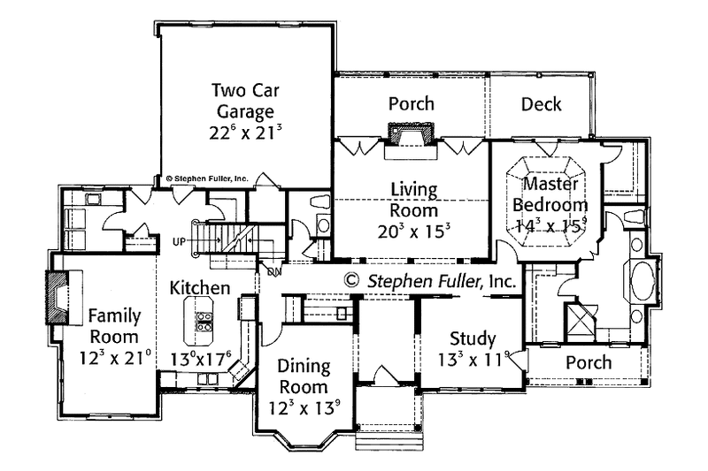 Home Plan - Floor Plan - Main Floor for Country House Plan #429-344 - 4 bed, 3.5 bath