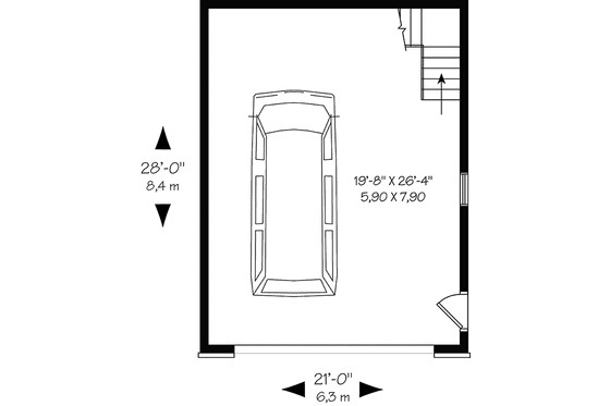 Floor Plan - Main Floor for European House Plan #23-2474, 0 bath