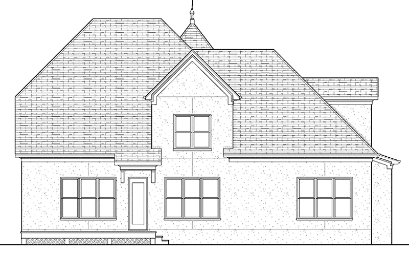 Home Plan - Exterior - Rear Elevation for Country House Plan #413-909 - 5 bed, 4 bath