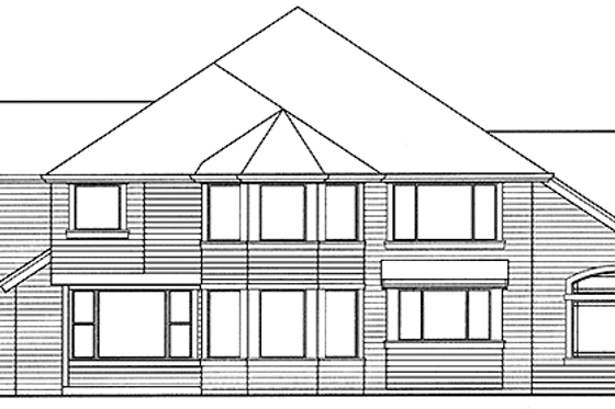 Exterior - Rear Elevation for Craftsman House Plan #132-333 - 4 bed, 3.5 bath