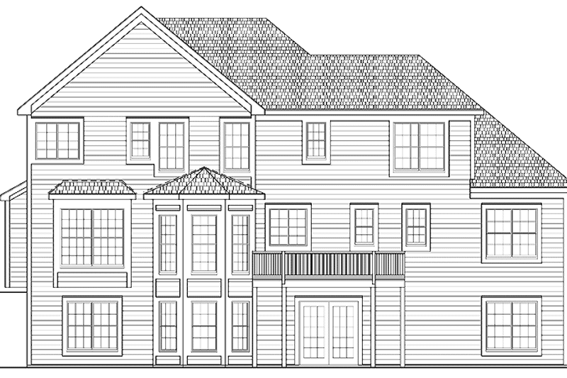 Home Plan - Exterior - Rear Elevation for Traditional House Plan #328-440 - 4 bed, 3.5 bath