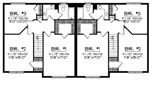 Architectural House Design - Country Floor Plan - Upper Floor Plan #70-1405