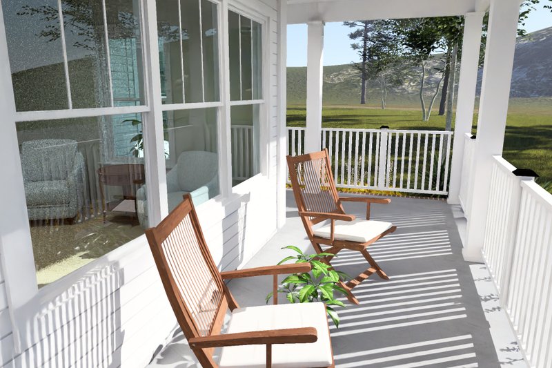 Dream House Plan - Exterior - Covered Porch 1 for Farmhouse House Plan #513-2482 - 3 bed, 2.5 bath