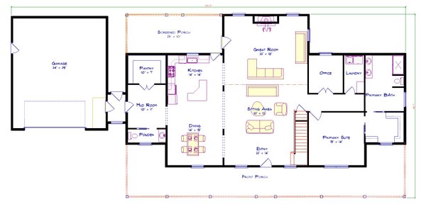 House Design - Farmhouse Floor Plan - Main Floor Plan #1115-11