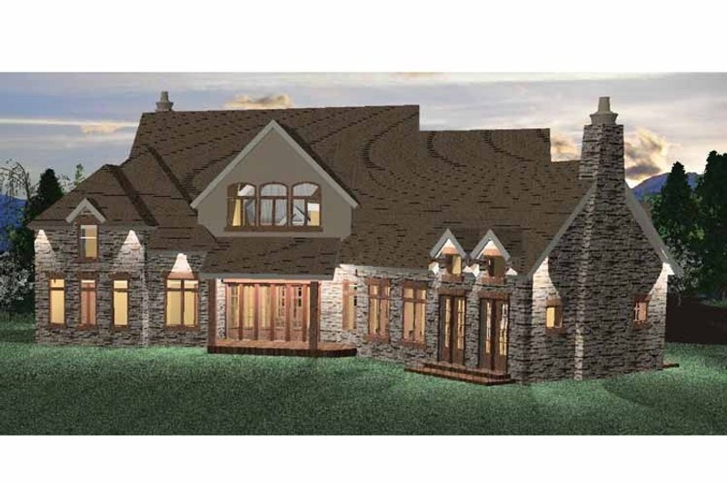 Architectural House Design - Exterior - Rear Elevation 1 for Country House Plan #937-14 - 5 bed, 3.5 bath