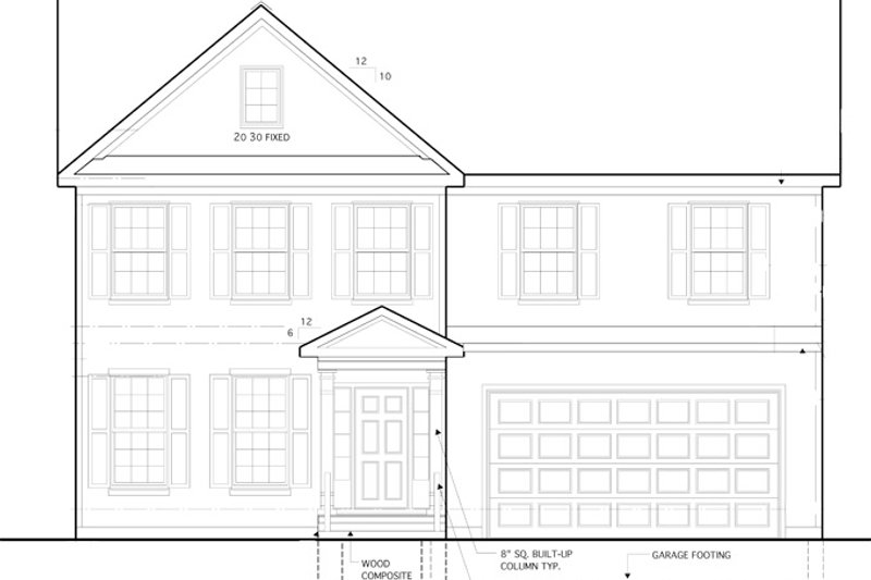 Home Plan - Exterior - Front Elevation 3 for Colonial House Plan #1053-54 - 4 bed, 2.5 bath