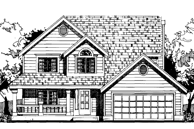 Home Plan - Exterior - Front Elevation 3 for Country House Plan #300-112 - 3 bed, 2.5 bath