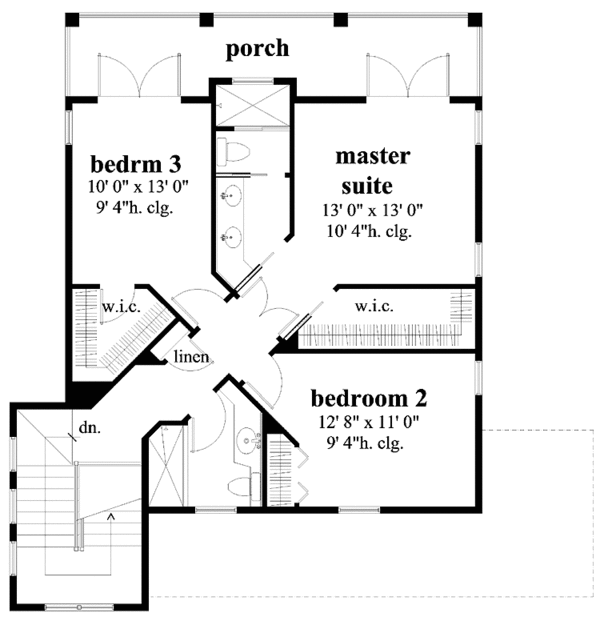 Craftsman Floor Plan - Upper Floor Plan #930-169