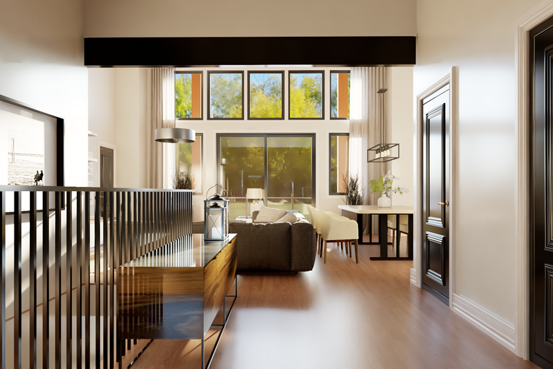 House Blueprint - Interior - Entry for Contemporary House Plan #1064-449 - 3 bed, 3.5 bath