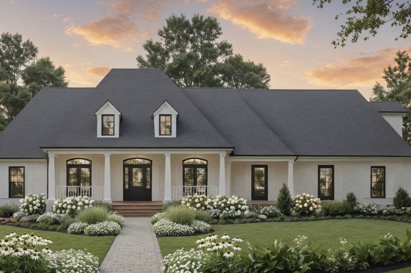 Ranch Style House Plan - 4 Beds 3.5 Baths 2600 Sq/Ft Plan #21-645 Exterior