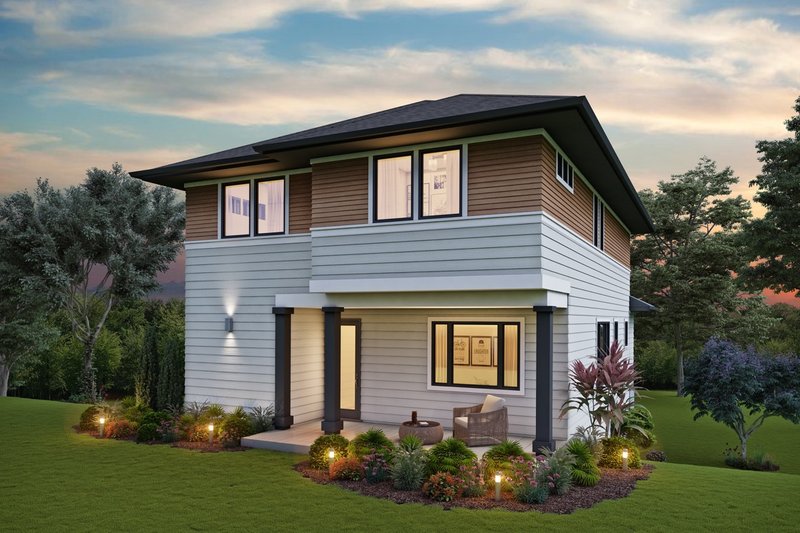 Home Plan - Exterior - Rear Elevation for Contemporary House Plan #48-991 - 3 bed, 2.5 bath