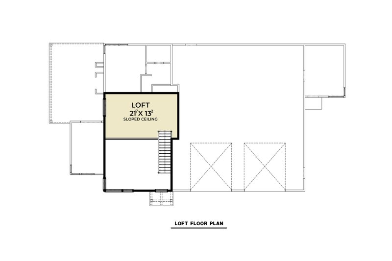 House Design - Floor Plan - Upper Floor for Barndominium House Plan #1070-221 - 1 bed, 1.5 bath