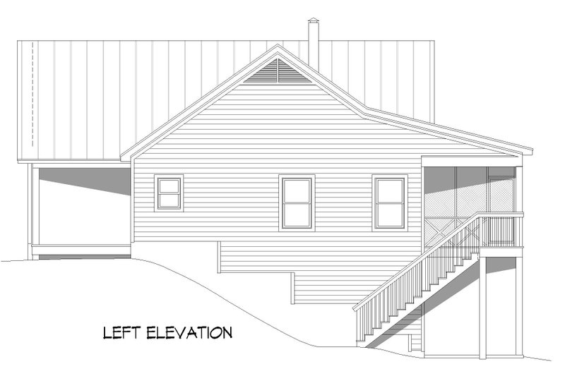House Blueprint - Exterior - Other Elevation for Southern House Plan #932-852 - 4 bed, 3 bath