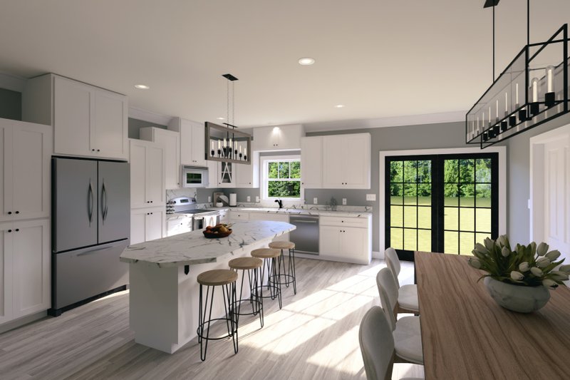 House Plan Design - Interior - Kitchen 2 for Traditional House Plan #44-253 - 4 bed, 3 bath