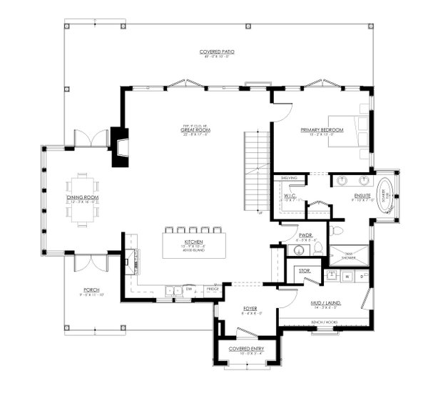Farmhouse Floor Plan - Main Floor Plan #1114-85