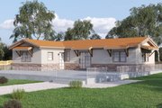 Mediterranean Style House Plan - 3 Beds 1 Baths 988 Sq/Ft Plan #1106-110 Exterior 